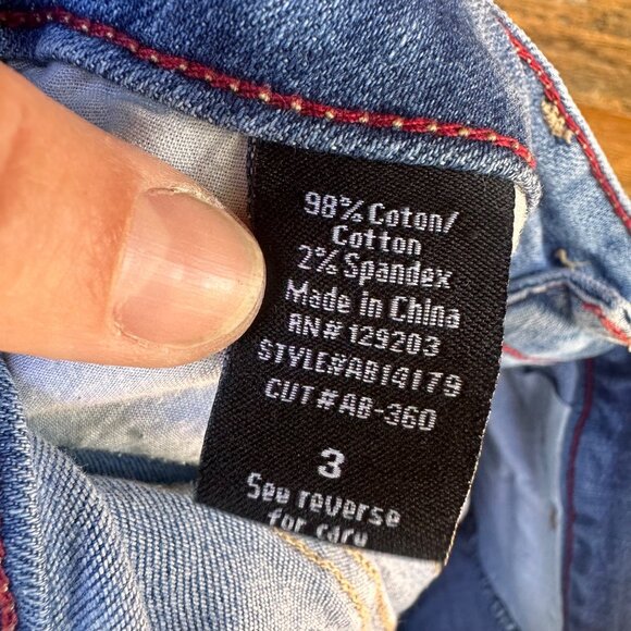 Cello Jeans Skinny Low Rise Distressed Blue Jeans Size 3 - Picture 2 of 13